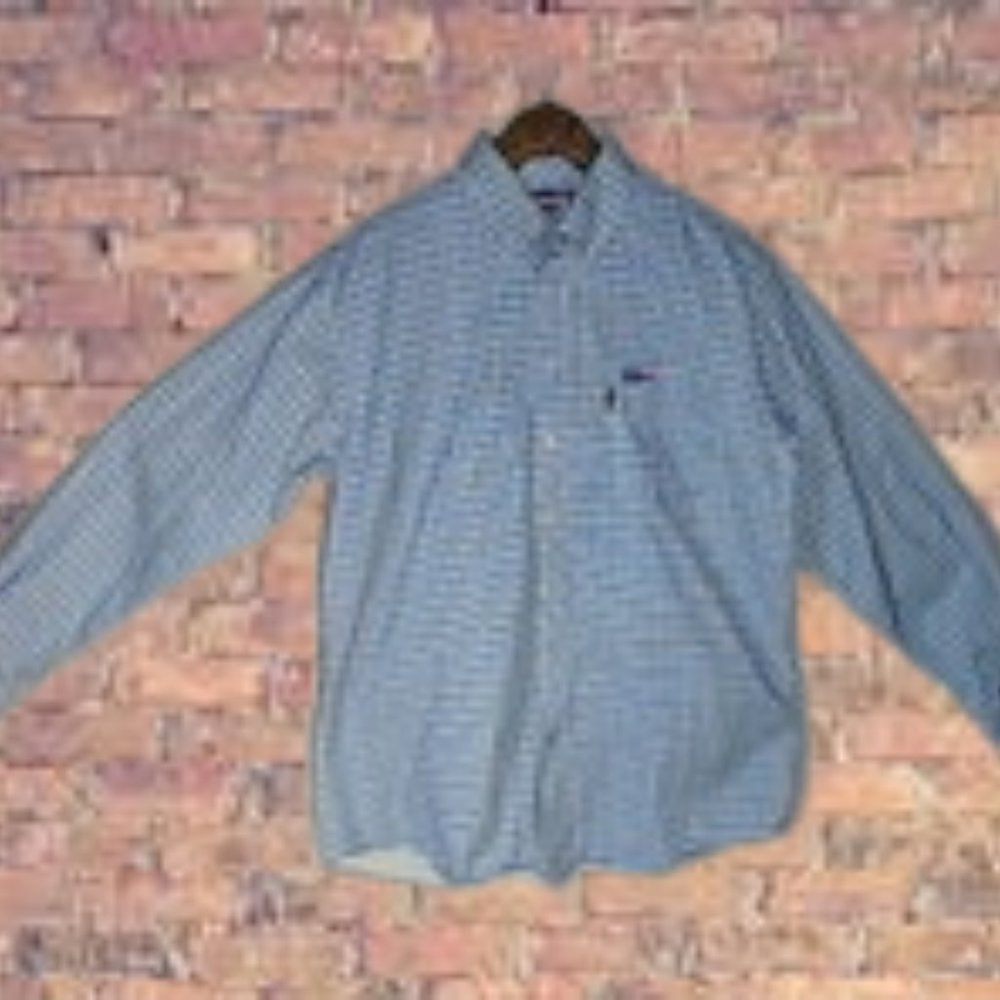 CINCH WRX FLAME-RESISTANT BLUE & WHITE PLAID SHIRT